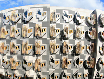 The windows of the MSP building